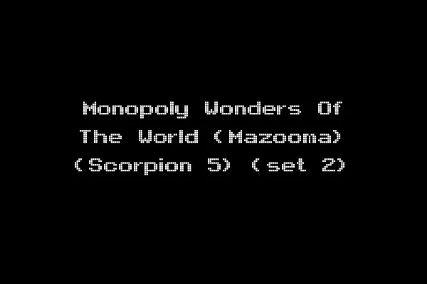 Monopoly Wonders Of The World (Mazooma) (Scorpion 5) (set 2)