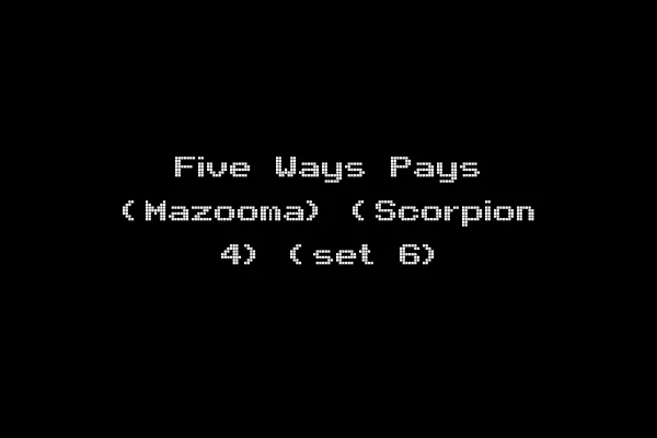 Five Ways Pays (Mazooma) (Scorpion 4) (set 6)