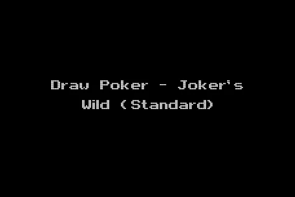Draw Poker - Joker's Wild (Standard)