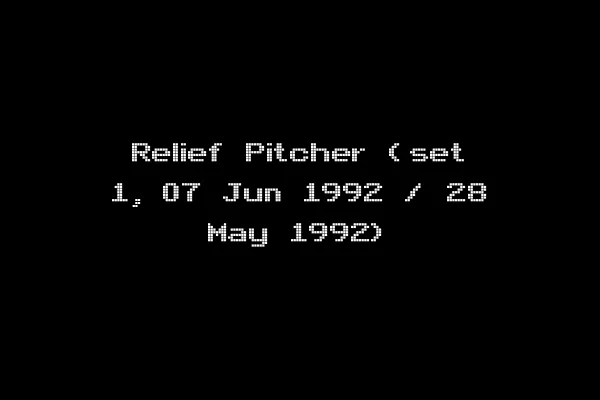 Relief Pitcher (set 1, 07 Jun 1992 / 28 May 1992)