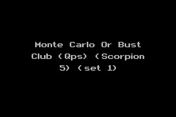 Monte Carlo Or Bust Club (Qps) (Scorpion 5) (set 1)