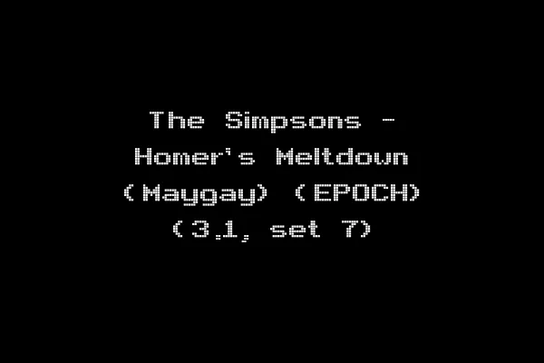 The Simpsons - Homer's Meltdown (Maygay) (EPOCH) (3.1, set 7)