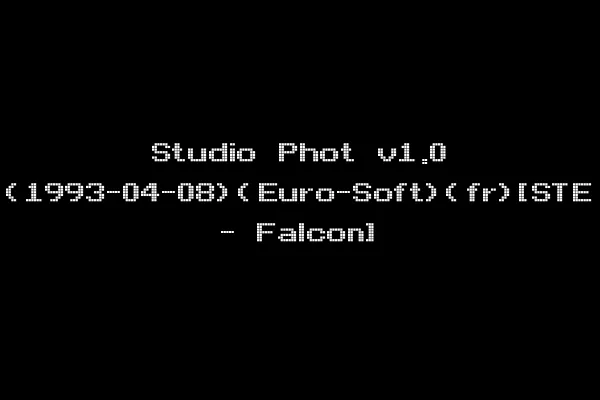 Studio Phot v1.0 (1993-04-08)(Euro-Soft)(fr)[STE - Falcon]