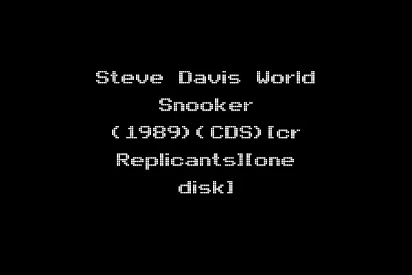 Steve Davis World Snooker (1989)(CDS)[cr Replicants][one disk]