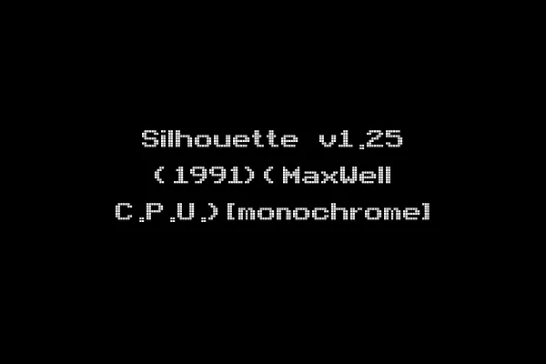 Silhouette v1.25 (1991)(MaxWell C.P.U.)[monochrome]