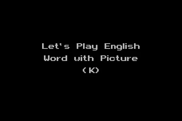 Let's Play English Word with Picture (K)