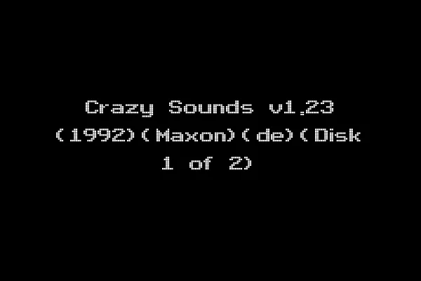 Crazy Sounds v1.23 (1992)(Maxon)(de)(Disk 1 of 2)