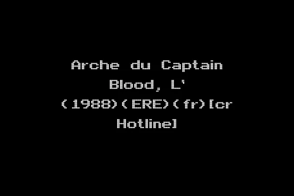 Arche du Captain Blood, L' (1988)(ERE)(fr)[cr Hotline]