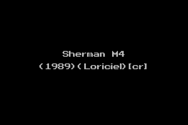 Sherman M4 (1989)(Loriciel)[cr]