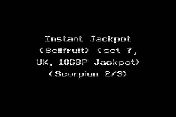 Instant Jackpot (Bellfruit) (set 7, UK, 10GBP Jackpot) (Scorpion 2/3)
