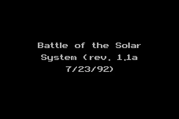 Battle of the Solar System (rev. 1.1a 7/23/92)