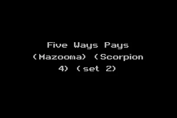 Five Ways Pays (Mazooma) (Scorpion 4) (set 2)