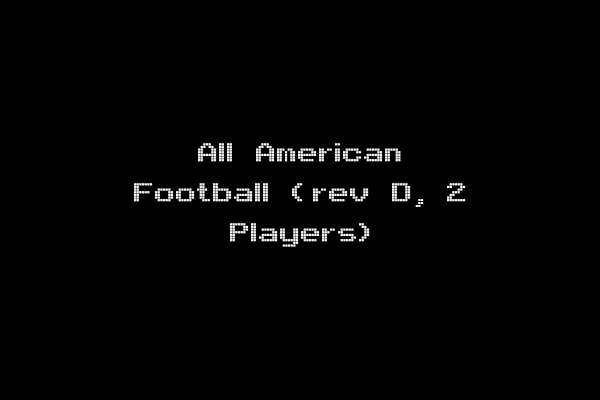 All American Football (rev D, 2 Players)