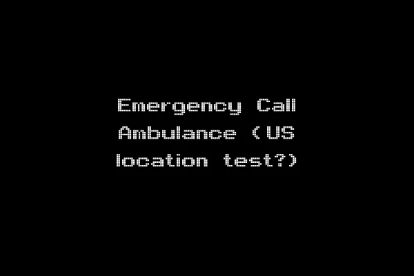 Emergency Call Ambulance (US location test?)