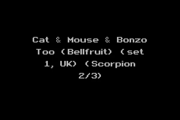 Cat & Mouse & Bonzo Too (Bellfruit) (set 1, UK) (Scorpion 2/3)