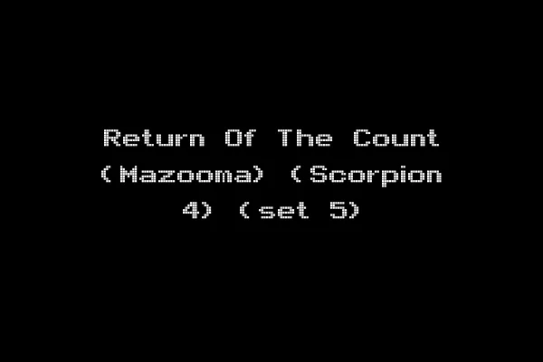 Return Of The Count (Mazooma) (Scorpion 4) (set 5)