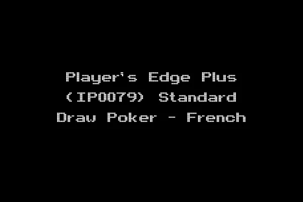 Player's Edge Plus (IP0079) Standard Draw Poker - French