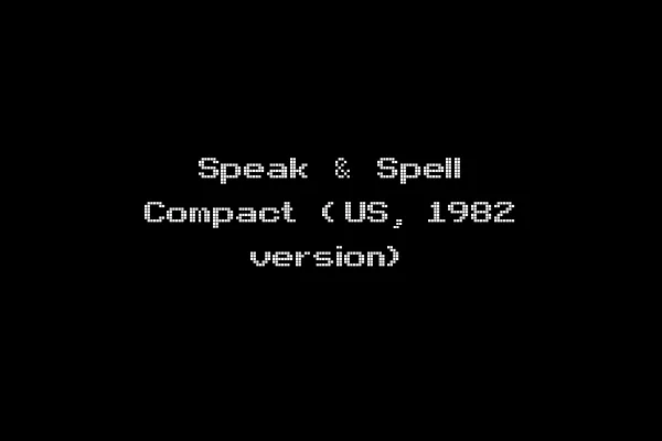 Speak & Spell Compact (US, 1982 version)