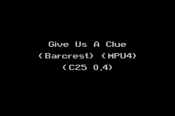 Give Us A Clue (Barcrest) (MPU4) (C25 0.4)
