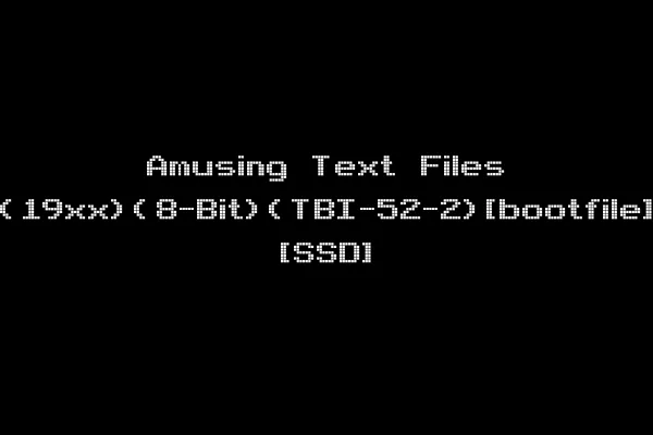 Amusing Text Files (19xx)(8-Bit)(TBI-52-2)[bootfile] [SSD]