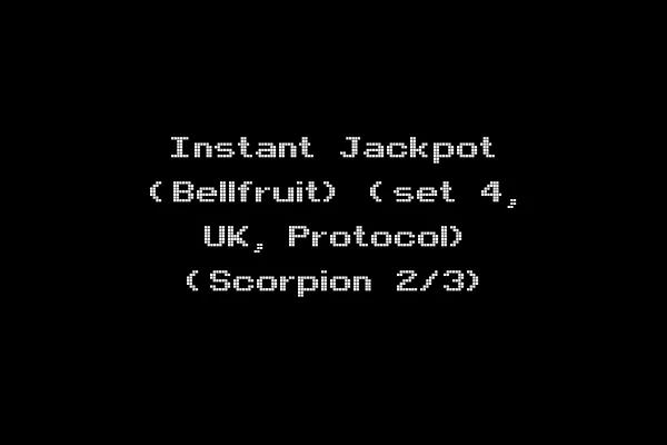 Instant Jackpot (Bellfruit) (set 4, UK, Protocol) (Scorpion 2/3)