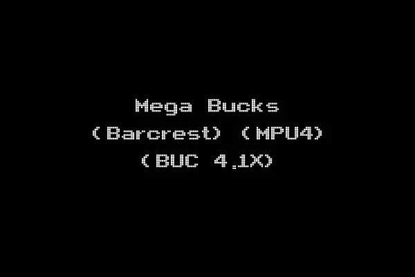 Mega Bucks (Barcrest) (MPU4) (BUC 4.1X)
