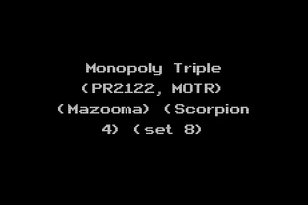Monopoly Triple (PR2122, MOTR) (Mazooma) (Scorpion 4) (set 8)