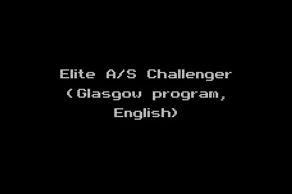 Elite A/S Challenger (Glasgow program, English)