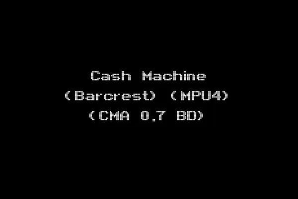 Cash Machine (Barcrest) (MPU4) (CMA 0.7 BD)