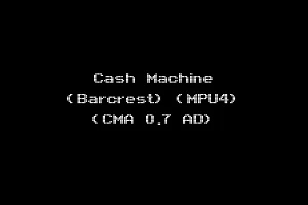 Cash Machine (Barcrest) (MPU4) (CMA 0.7 AD)