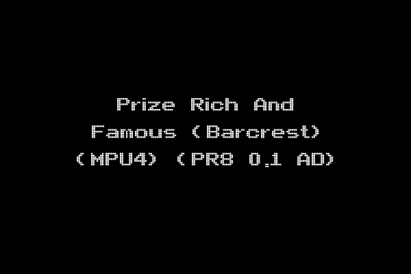 Prize Rich And Famous (Barcrest) (MPU4) (PR8 0.1 AD)