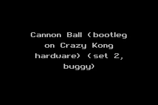 Cannon Ball (bootleg on Crazy Kong hardware) (set 2, buggy)