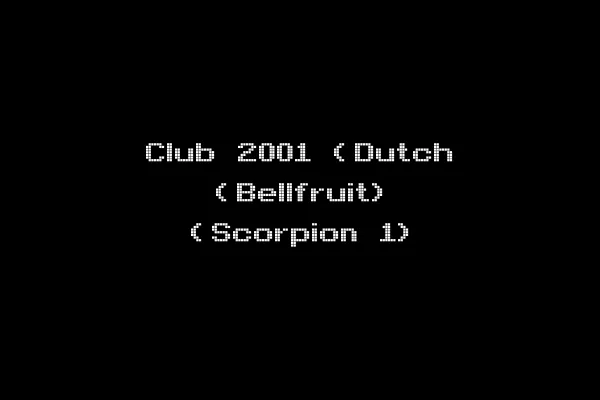 Club 2001 (Dutch (Bellfruit) (Scorpion 1)
