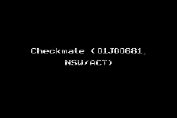 Checkmate (01J00681, NSW/ACT)