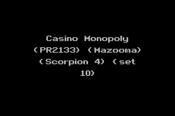 Casino Monopoly (PR2133) (Mazooma) (Scorpion 4) (set 10)