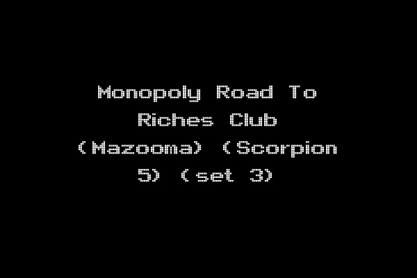 Monopoly Road To Riches Club (Mazooma) (Scorpion 5) (set 3)