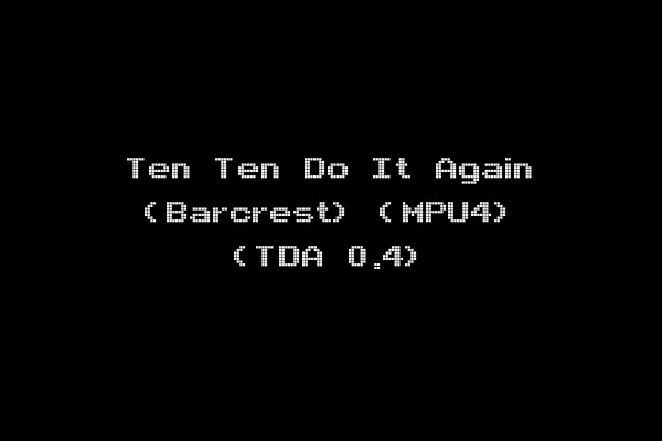 Ten Ten Do It Again (Barcrest) (MPU4) (TDA 0.4)