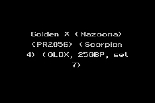 Golden X (Mazooma) (PR2056) (Scorpion 4) (GLDX, 25GBP, set 7)