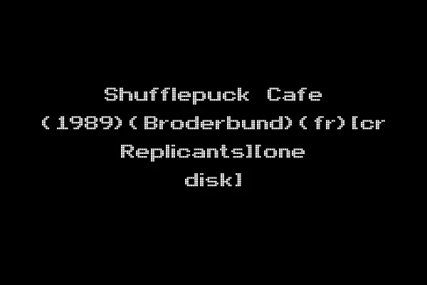 Shufflepuck Cafe (1989)(Broderbund)(fr)[cr Replicants][one disk]
