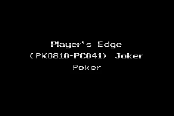 Player's Edge (PK0810-PC041) Joker Poker