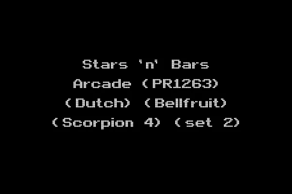 Stars 'n' Bars Arcade (PR1263) (Dutch) (Bellfruit) (Scorpion 4) (set 2)