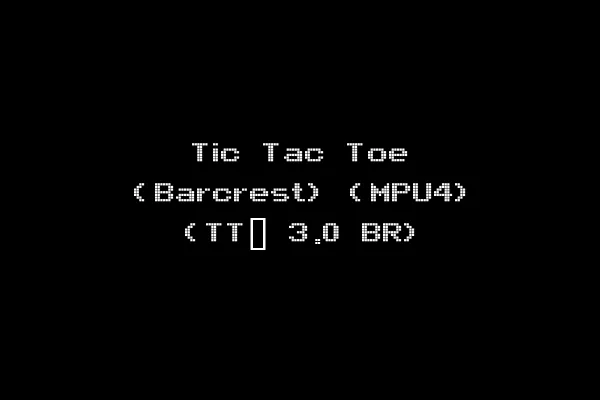 Tic Tac Toe (Barcrest) (MPU4) (TT_ 3.0 BR)