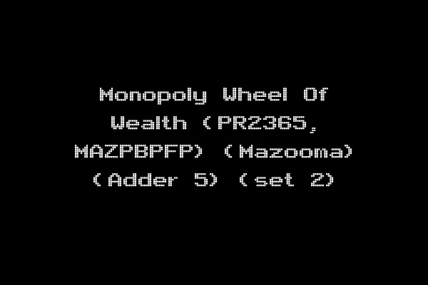 Monopoly Wheel Of Wealth (PR2365, MAZPBPFP) (Mazooma) (Adder 5) (set 2)
