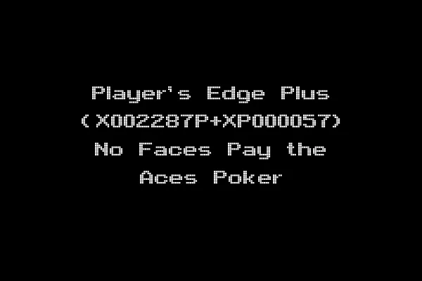 Player's Edge Plus (X002287P+XP000057) No Faces Pay the Aces Poker