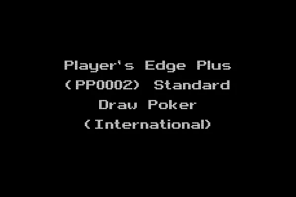 Player's Edge Plus (PP0002) Standard Draw Poker (International)