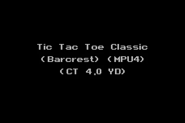 Tic Tac Toe Classic (Barcrest) (MPU4) (CT 4.0 YD)