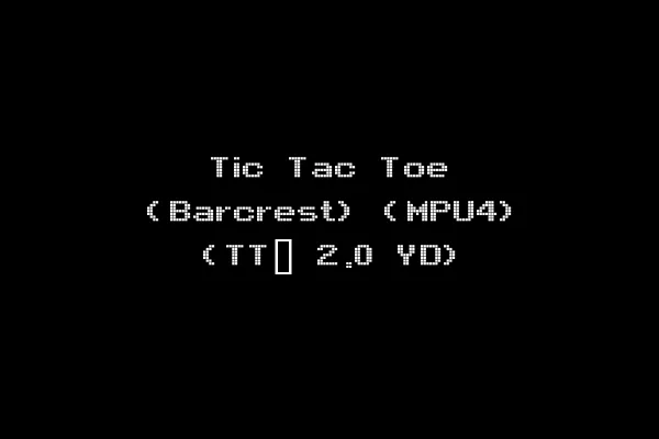 Tic Tac Toe (Barcrest) (MPU4) (TT_ 2.0 YD)