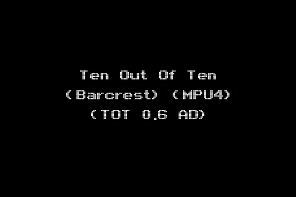 Ten Out Of Ten (Barcrest) (MPU4) (TOT 0.6 AD)