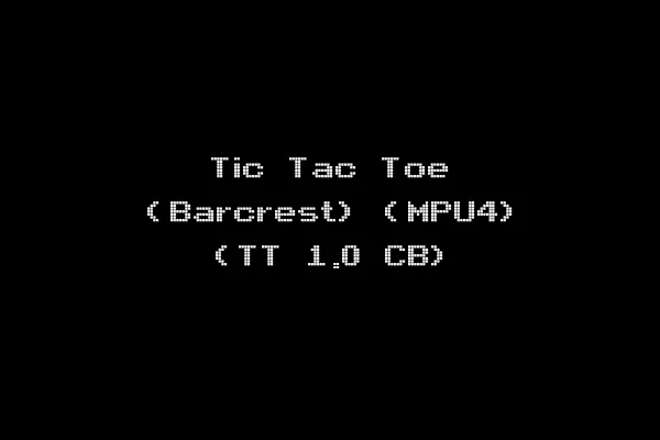 Tic Tac Toe (Barcrest) (MPU4) (TT 1.0 CB)