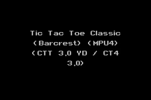 Tic Tac Toe Classic (Barcrest) (MPU4) (CTT 3.0 YD / CT4 3.0)